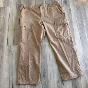 Duluth Trading Canvas Cargo Pants Size 48x32‎ Men's Heavy Duty Khaki Tan Painter